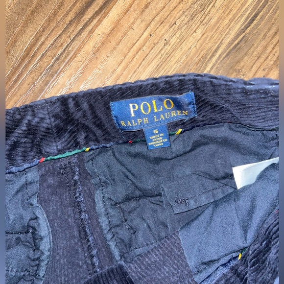 Polo Ralph Lauren Youth Corduroy Pants Black & Dark Blue size 16 - Picture 4 of 8